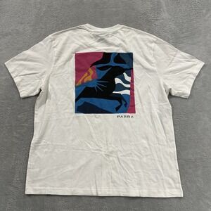 NWT Parra The Farmhouse TShirt Men 2XL White Short Sleeve Graphic Y2K Streetwear